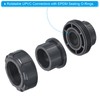 PATIKIL UPVC Pipe Fitting 25mm Socket 3pcs Straight Joint Union