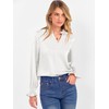 ANRABESS Blouse for Women Dressy Casual Puff Long Sleeve Shirts
