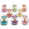Minisland Orange Red Pearl Fancy Toothpicks for Appetizers, 4.7 Inch