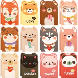 24 PCS Cute Animal Notebooks for Kids,Funny Cartoon Pocket Notepad, Mini Portable Memo Pads, Diary Note Pad with Cartoon Pattern for Kids Drawing Classroom Students Gift School Supplies