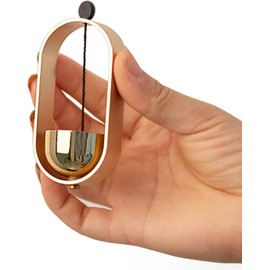 Door Chime for Entrance,Decoration Doorbell,Bell with Handmade Doorbell,Wood with Brass Bell,Welcome Doorbell, Shop Owner, Doorbell for Decoration, Front Door, Indoor, Outdoor Shop Bell (Rose Gold)