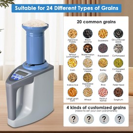 INFURIDER Professional Grain Moisture Meter, Moisture Tester for 20+ Grains, Measure Weight, Density, Temperature with LCD Display, Wheat, Corn, Rice, Crop Moisture Detector