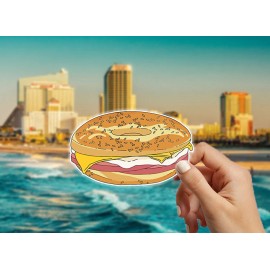 Breafast Sandwich on a Bagel Sticker - New Jersey Memorabilia