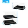 AELS 3-Level Acrylic Display Case, Set of 2, Dustproof Showcase