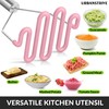 Urbanstrive Non-Scratch Silicone Potato Masher Kitchen Tool, Potatoes Masher Potato