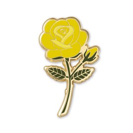 Rose Enamel Pins June Birth Month Flower Elegant Lapel & Brooch, Perfect for Bulk Gifts, Floral Lovers, Wedding Suits Birthday Gift and Flower Accessory for Floral Lovers - Great Gift Idea Rose Pin Brooch (Case of 1, Yellow)