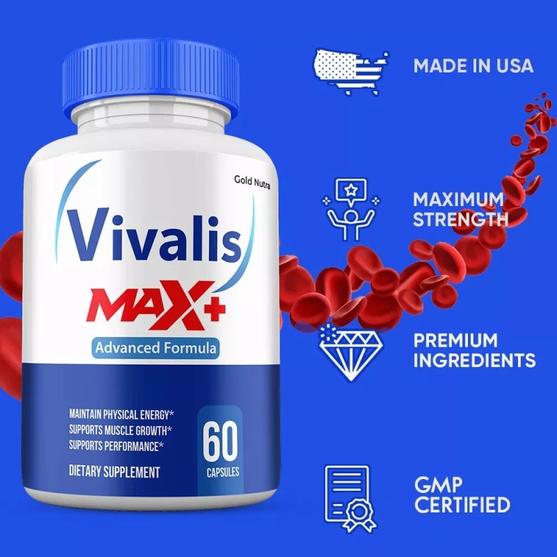 Vivalis Max+ Supplement For Men, Maximum Strength, Vivalis Max +