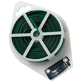 Merriway® BH01221 Plant Twist Ties and Cutter, 100 Metre (330 feet) - Green Plastic