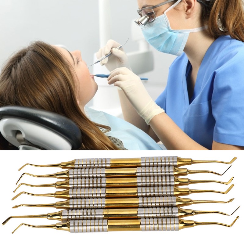 7pcs Dental Composite Resin Filling Spatula Stainless Steel Dental Instrument