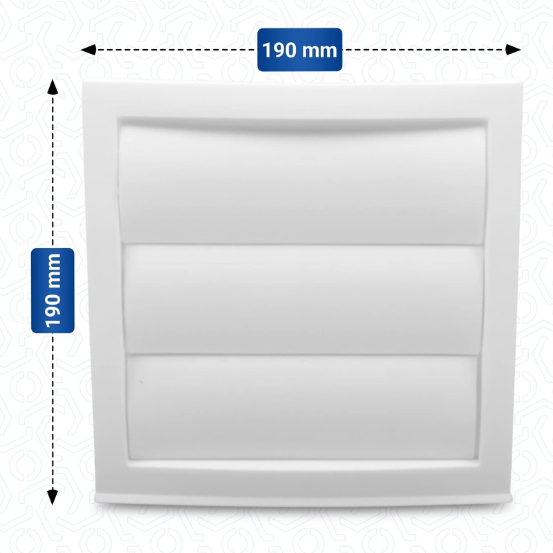 VIOKS Ventilation Grille with Movable Slats Closure Flap Blind End