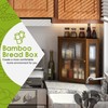 BMOSU Corner Bread Box for Kitchen Countertop Double Layer Bamboo