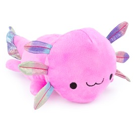 abeec Axolotl Plush Toy | Soft Pink Plushie with Rainbow Fins | Cute Stuffed Amphibian Toy for Girls & Boys | Sea Life Axolotl Soft Toy | 32cm
