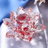 Crystal Glass Flower Lotus for Home, Office, Deck, Living Room,