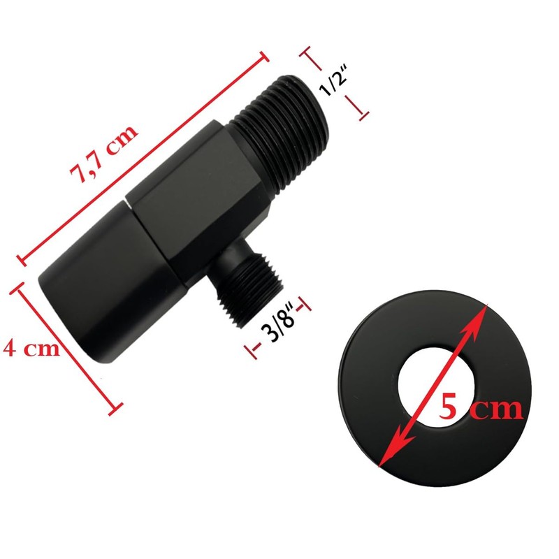 Water Drain Tap 1/2 Inch - 3/8 Inch Ceramica Angle