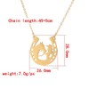 Stainless Steel Lucky Horseshoe Pendant Necklace Horse Girl Necklaces for