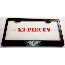 Unbranded X2 Bentley Laser Engraved Etched Stainless Steel License Plate Frame Holder