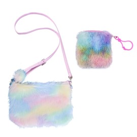EPCDBBRT 1Pc Crossbody Bag for Kids, 1Pc Plush Coin Purse, Rainbow Bag, Girls Handbag, Kids Tote Bag, Handbags for Teen Girls