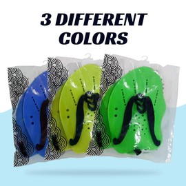 kina - Professional Swimming Hand Fins | Superior Comfort, Speed and Performance | Adjustable and Comfortable | For Beginners and Experts (Blue)