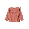 Vertbaudet Girls Baby Flounce Blouse, antique pink