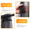 Fomcet Black Tulle Backdrop Curtains with Lights String 10FT X