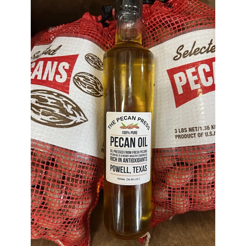 The Pecan Press 500ML Pecan Oil For Cooking Baking Seasoning