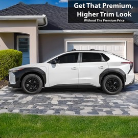 BOGAR TECH DESIGNS Rim Chrome Delete Overlay Vinyl Film Replacement Compatible with Toyota BZ4X 2022-2025, Gloss Black