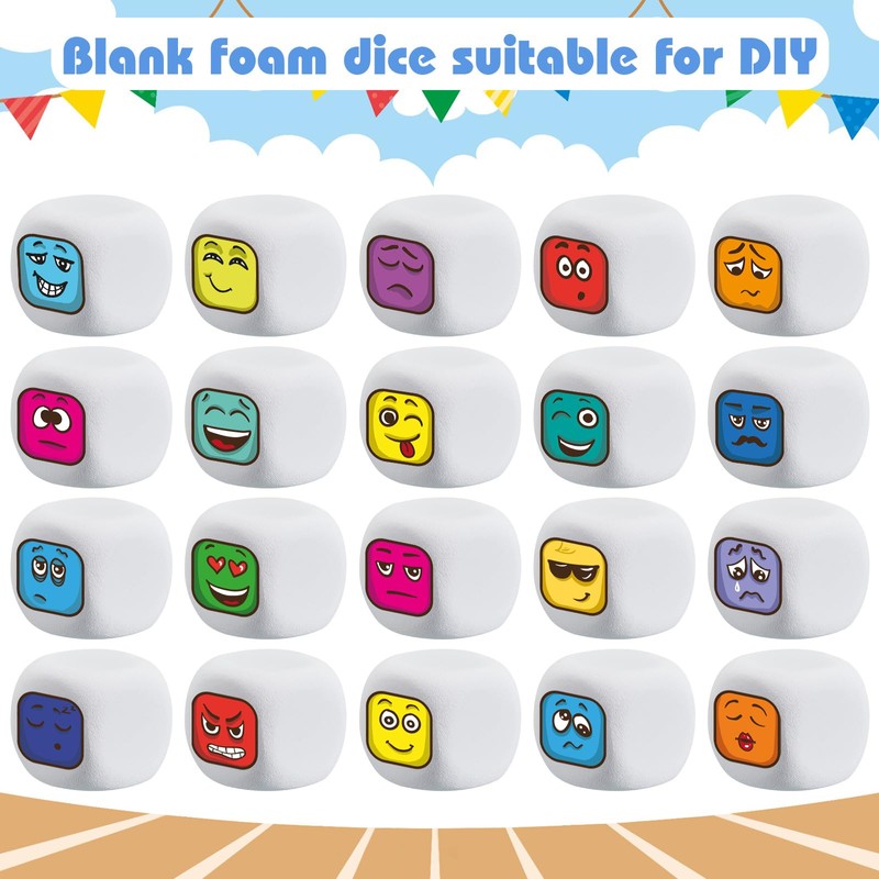 Deekin 25 Pcs Back to School 2.5 Inch White Blank