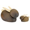 Lucie Kaas Wooden Rabbit Figurine, Brown, 9 cm
