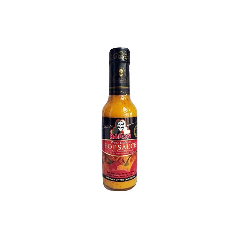 Baron West Indian Mustard Based Hot Sauce - 5.5 oz