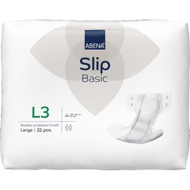 ABENA Slip Basic L3 | Pack of 22 | Incontinence Pads Women & Men with an Absorbency of 3300ML | Fast Absorbing Adult Nappies with a Odour Control System. ABENA Incontinence Pads Hip Size 100-150cm.