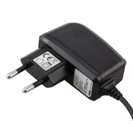 caseroxx Travel Charger for Doro Secure 580, 5030, 5516, 6030, 6040, 6050, 6520, 6530, 7060 Charging Cable Mains Charger in Black