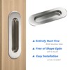 NGe Stainless Steel Oval Shape 120mm Recessed Sliding Door Flush