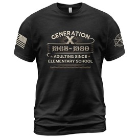 Gen X Raised On Hose Water and Neglect Shirt, Gen X Shirts for Men, Generation X Tee Shirt, Gen X T Shirt Women 4 (Black-M)