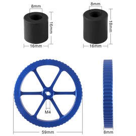 AITIAO 4Pcs Aluminum Hand Twist Leveling Nut+8pcs Heatbed Silicone Leveling Column Mounts 16mm 18mm for Ender 3/3 Pro/3 V2, Ender 5/5 Plus/5 Pro, CR-10, CR10S/10S Pro, SV01-04 3D Printer