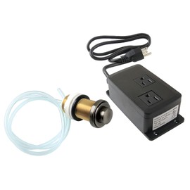 Kingston Brass KADK21VN Trimscape Dual Outlet Garbage Disposal Air Switch Kit, Black Stainless