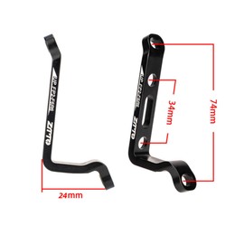 HOUSON Aluminium Disc Brake Adapter, Disc Brake Adapter Replacement Part Adapter for Brake Caliper Mounting Post to Flat - Universal for 160/180 mm Discs (34/74 mm Hole Spacing) 160 mm