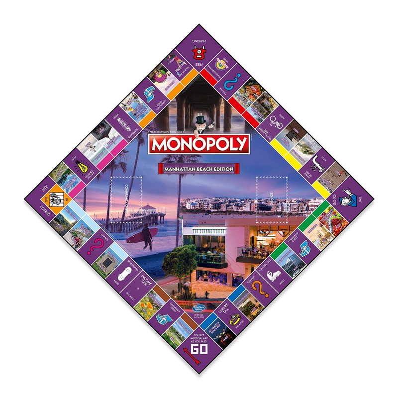 Monopoly Board Game Manhattan Beach Edition: 2-6 Players Family Board