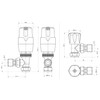 Keenware KRA-200 Thermostatic Towel Rail & Radiator Angled Valves: Black