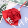 4Pcs Exquisite Ribbon Wedding Corsage Brooch Bridesmaid Artificial Chest Flower