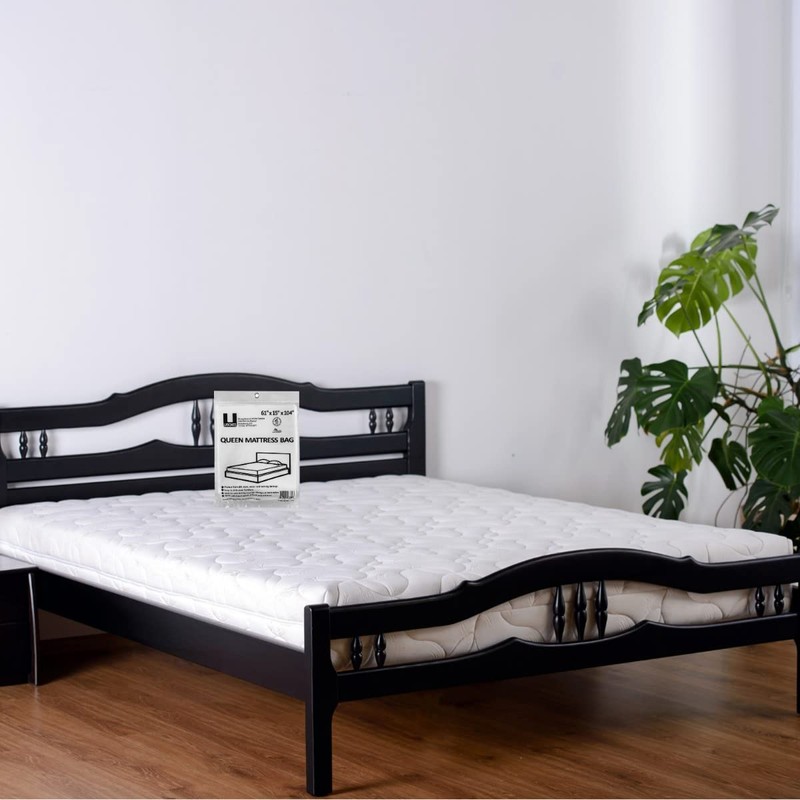 uBoxes Queen Mattress Clear Plastic Poly Covers, 61 x 15