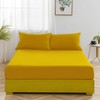 EV DEKOR Extra Deep Fitted Sheet Single, Ochre - Deep
