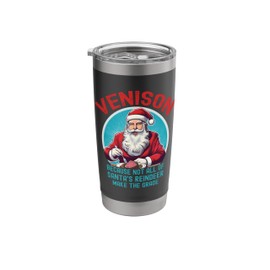 Santa Reindeer Venison Funny Christmas Stainless Steel Insulated Tumbler