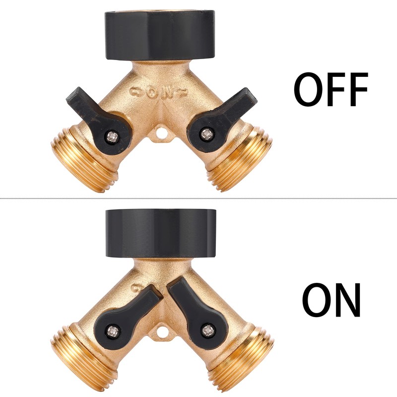 Sanpaint Garden Hose Splitter 2 Way Heavy Duty, Y Connector