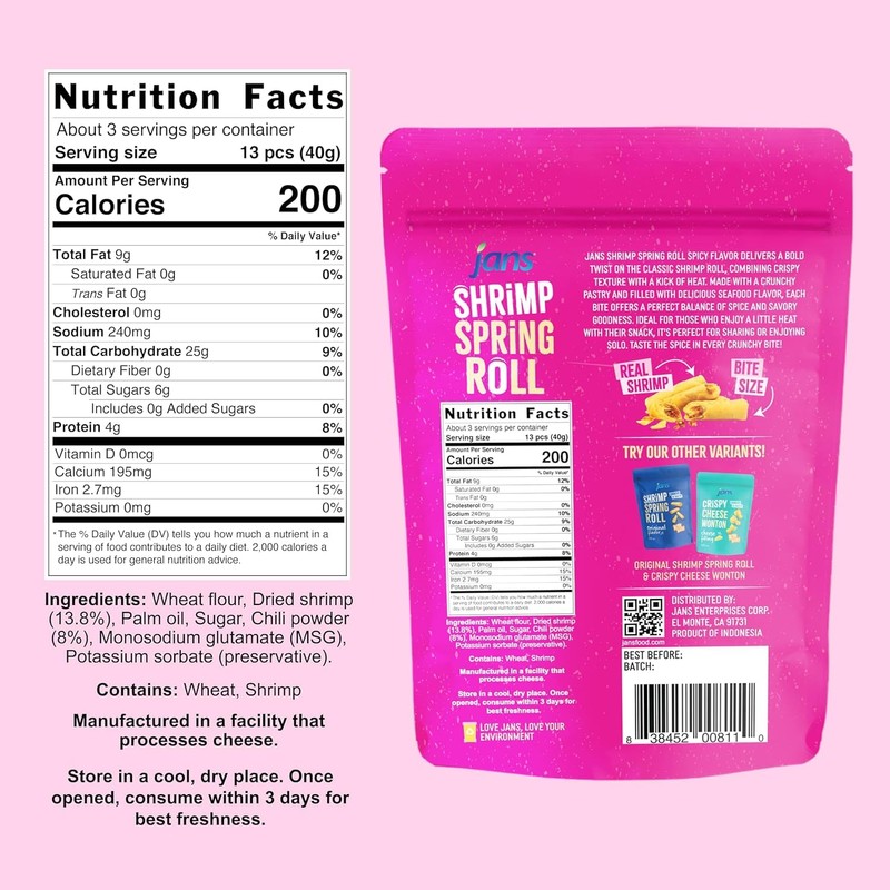 Jans Crispy Asian Snacks Bites, 5.29 oz Resealable Snack Bag