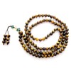 OVALBUY 6mm Tiger Eye Beads Tibetan Buddhist Prayer Meditation 108
