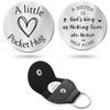 Sureio Pocket Hug Token Long Distance Relationship Keepsake Stainless Steel
