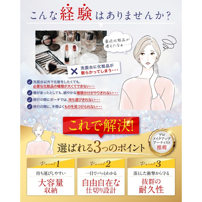 Simple Makeup Box, Large Capacity, Makeup Pouch, Cosmetic Pouch, Black