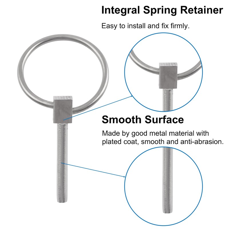 INCREWAY 4PCS Stainless Steel Round Safety Pins, Dia 4mm Lynch
