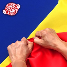 Anley Rip-Proof Double Sided 3-Ply Romania Flag 3x5 Foot - Vivid Color, Canvas Header and Wrinkle Resistant - The Strongest, Longest Lasting Romanian Flags 3 X 5 Ft