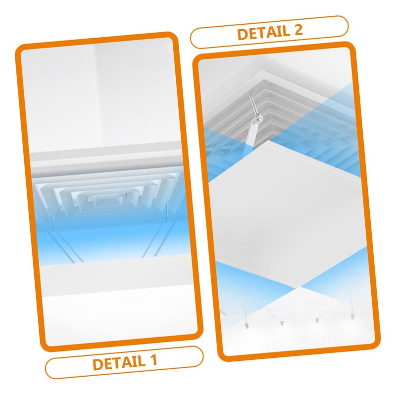 KOMBIUDA Air Conditioner Ceiling Deflector Square Air Vent Baffle for